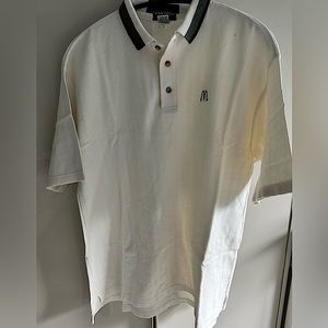Men’s cotton polo in off white-XL